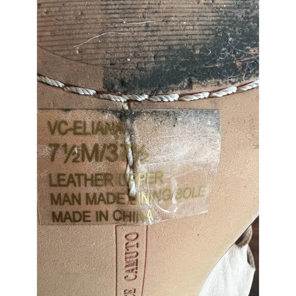 Vince Camuto VC-Eliana Strappy Sandals Women 7.5M Pink Leather Cone Heel Bootie - Picture 11 of 11